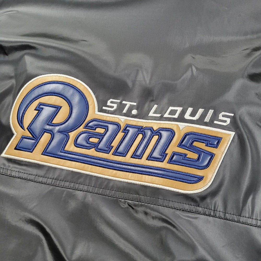 Vintage St. Louis Rams Jacket Mens‎ 2XL NFL Football Fleece Lined Game Day 90s - Picture 9 of 16